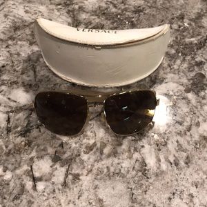 Versace aviators. Diamond Pave Versace symbol
